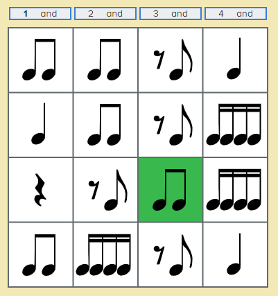 An example of one of our class rhythms